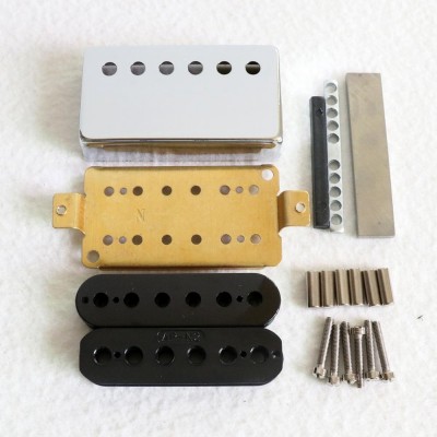 Hot selling DIY electric guitar parts Brass Baseplate Humbucker Guitar Pickup Kits in Chrome color