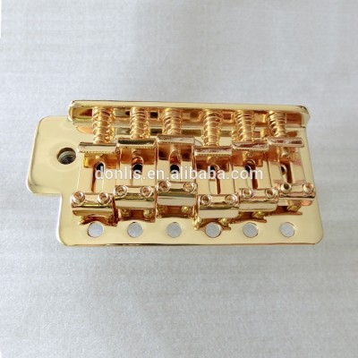 Vintage steel saddle gold ST guitar bridge with whammy and parts for building guitar kits