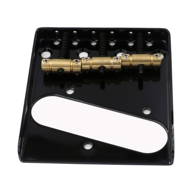 Black Color Brass Saddle Ash Tray Guitar Bridge for string through body and fixed style electric guitars