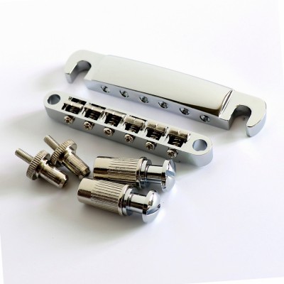 Chrome Tune-O-Matic Lp Guitar Bridge and tail piece for wholesale electric guitar hardware