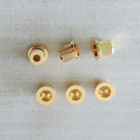 Gold color guitar string ferrules for electric guitar tele parts replacement for sale stringed musical instrument hardware